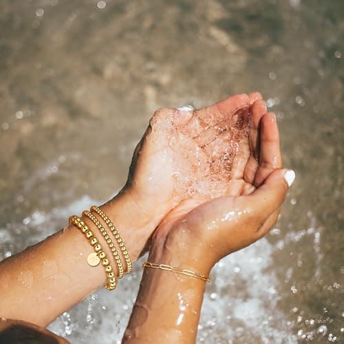 Sanfenly Gold-Plated Initial Bracelet Stack Set
