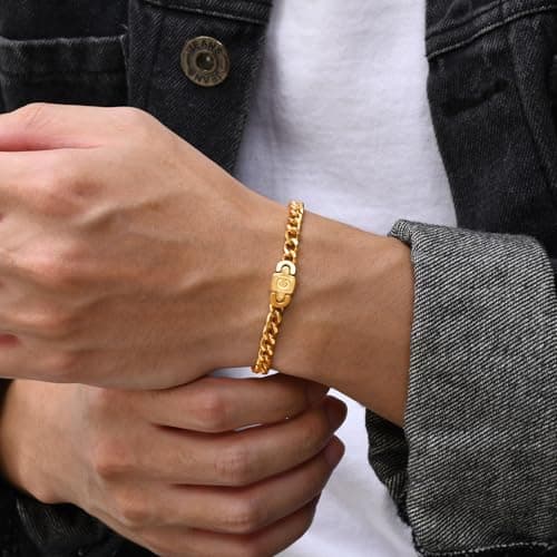 Personalized A-Z Initial Stainless Steel Bracelets for Men and Women