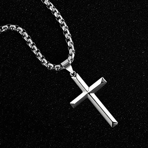 Idemana 925 Sterling Silver & 18K Gold Plated Cross Necklace for All