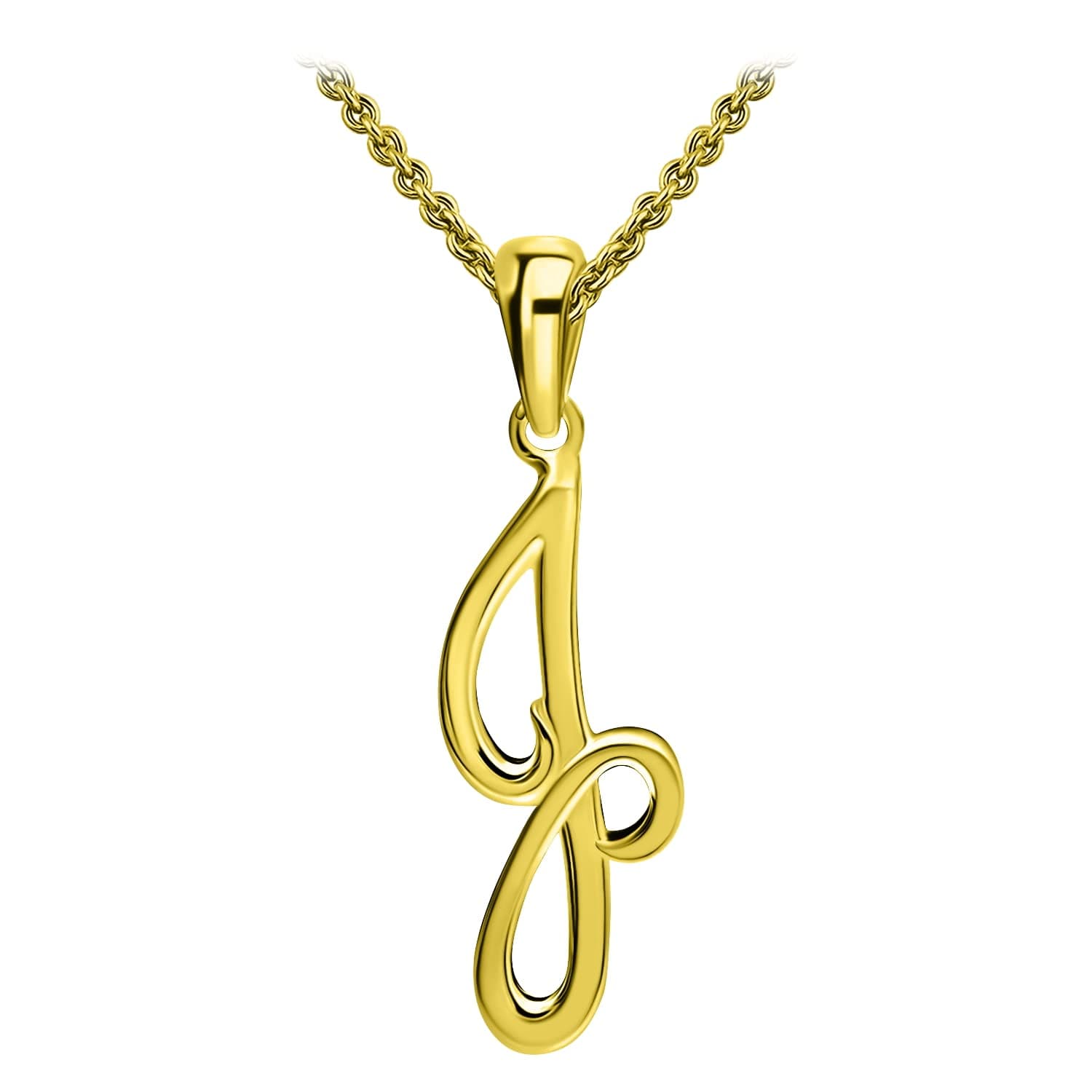 Sterling Silver Alphabet Letter Pendant Necklace, Personalized Women's Initial Necklace