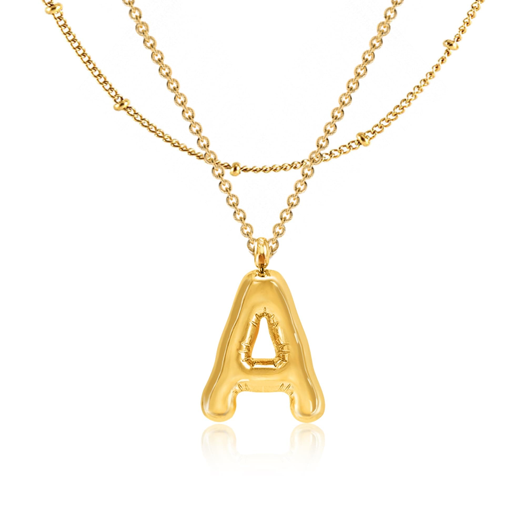 GIFT4U 18K Gold Plated Letter Necklace for Women