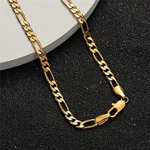 Kelistom 14K White Gold Plated Cuban Link Anklet Bracelets