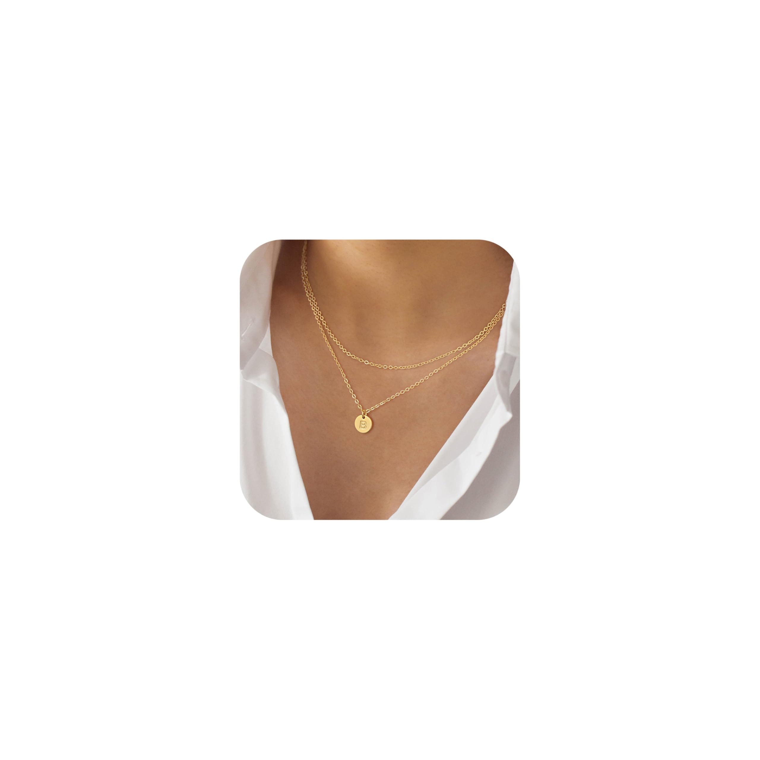 Ursteel Personalized Initial Necklaces for Women