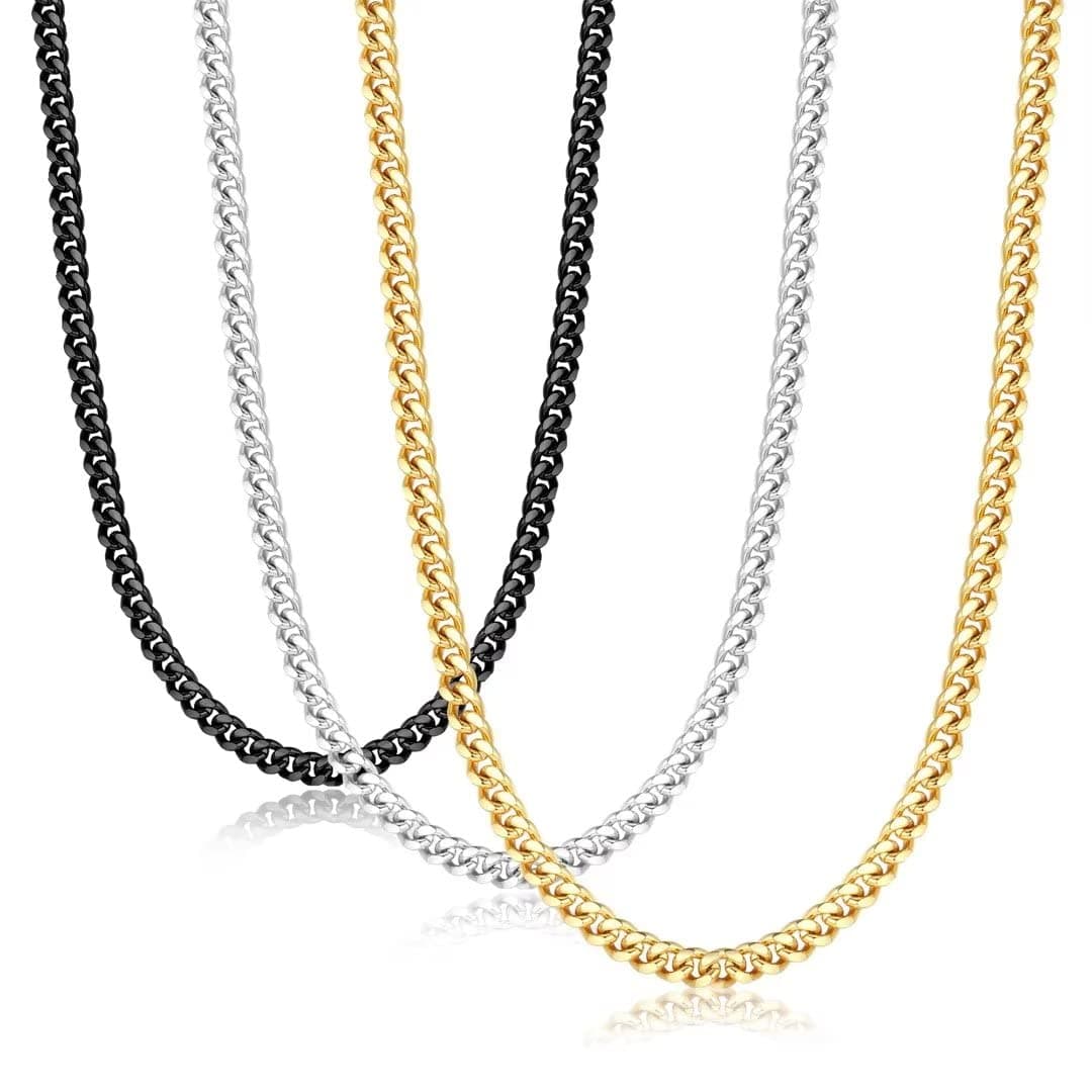 Ursteel 3 Pcs Chain Necklace for Men, Gifts Jewelry