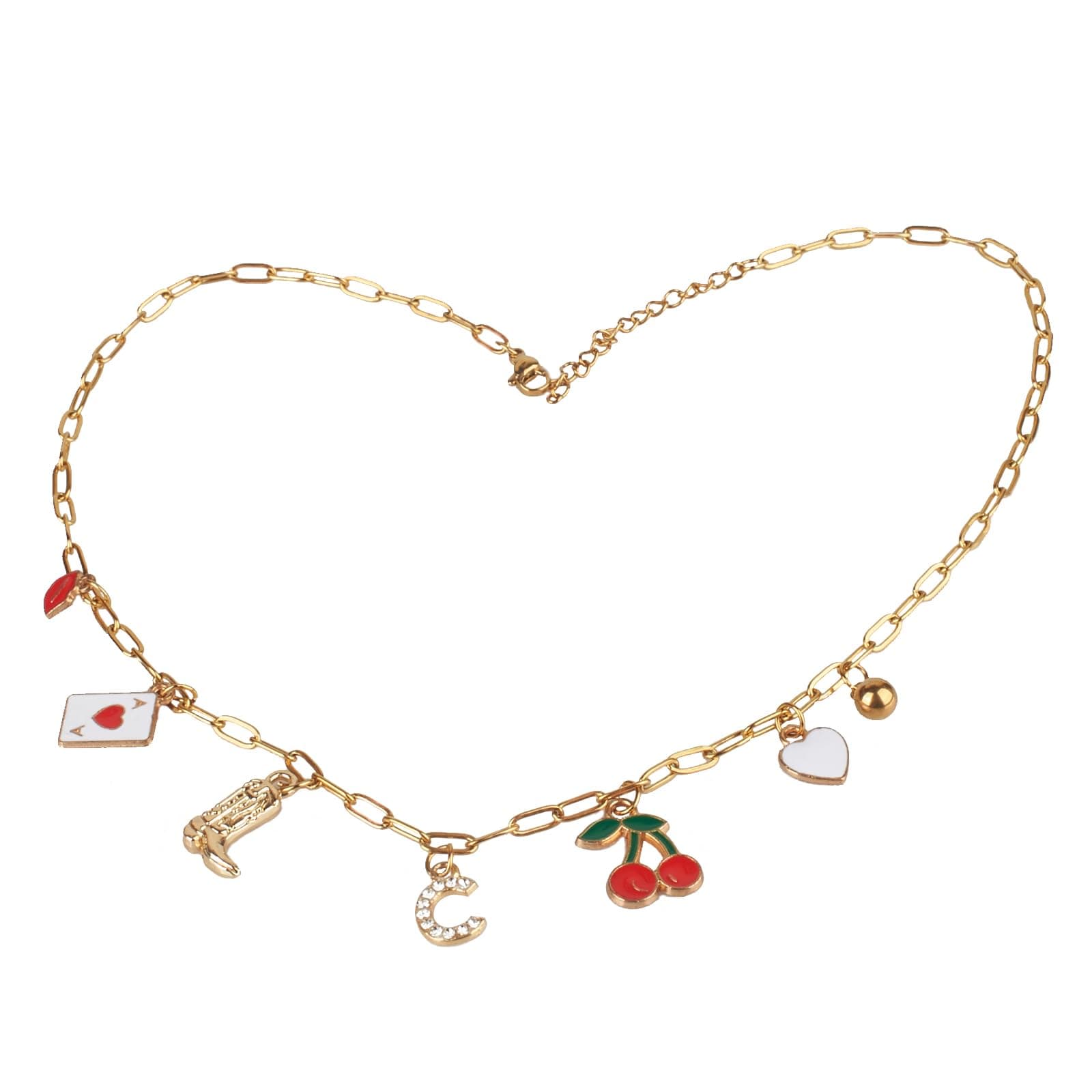 JokZan Women's Beach Charm A-Z Gold Charms Choker Necklace Personalized for Her