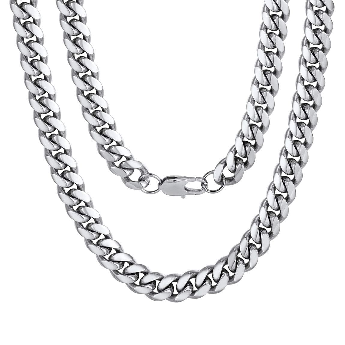 ChainsPro Men's Chunky Miami Cuban Chain Necklace, Gold Plated, 18-30 Inch Length