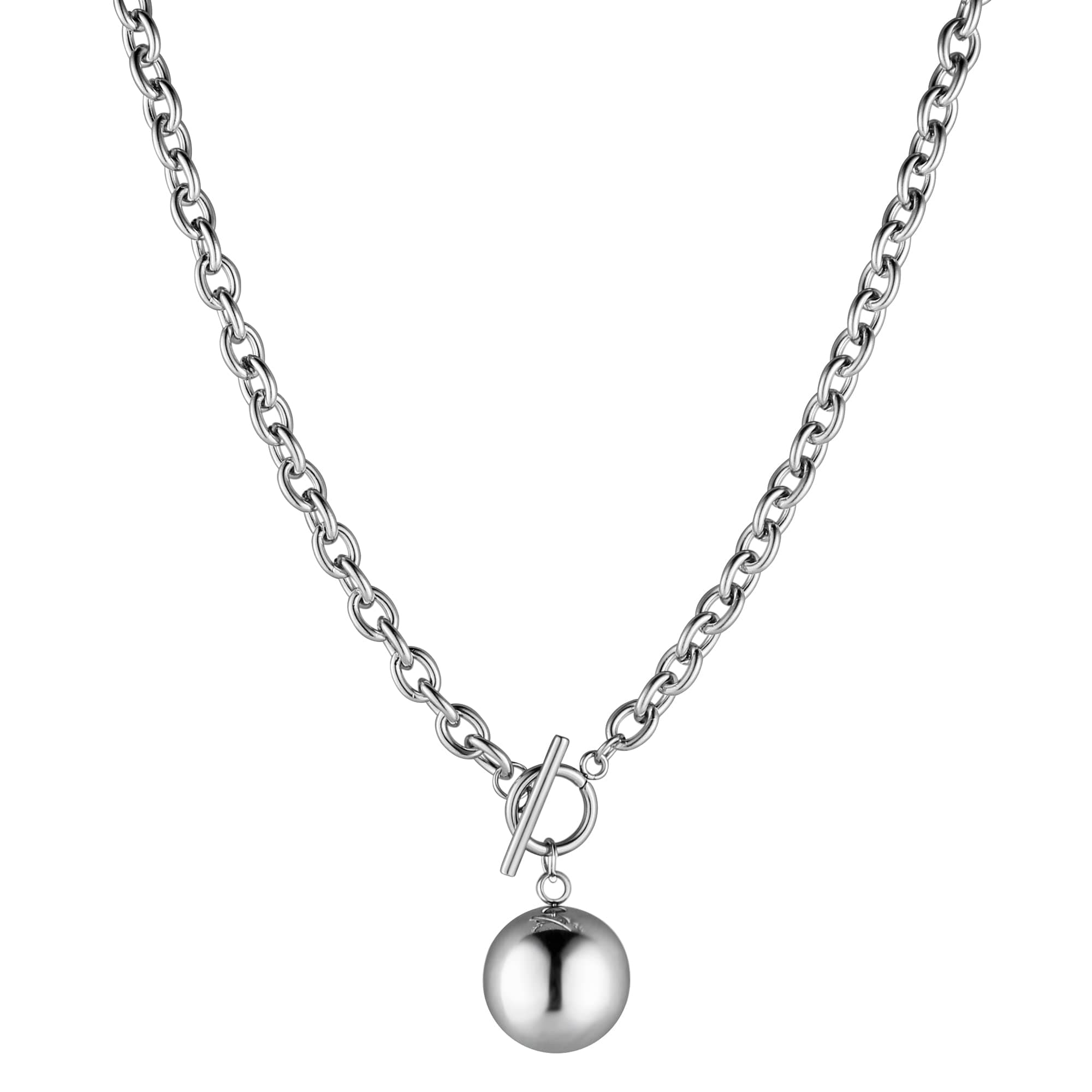HZMAN Women's Stainless Steel Heart Pendant Multilayer Necklace