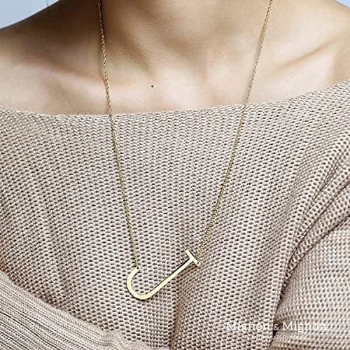MignonandMignon Custom Initial Necklace for Women - Personalized Gift for Her, Best Friend or Mom