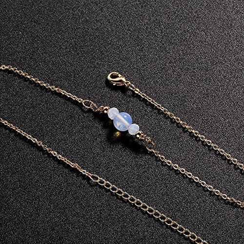 Kyerlyn Simple Chain Silver Plated Evil Eye Anklet for Women