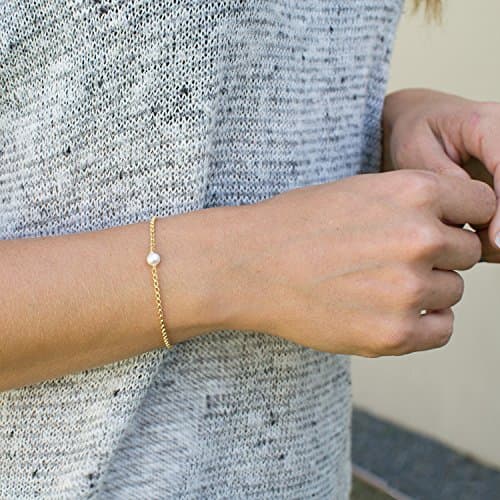 14k Gold Plated/Sterling Silver Dainty Satellite Beads Bracelet