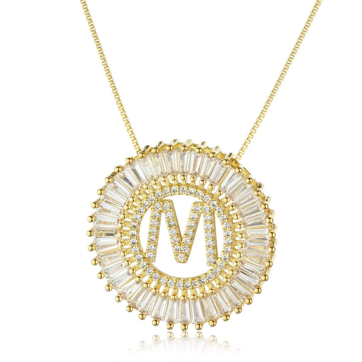 COTTVOTT Women's A-Z Alphabet Pendant Necklace 4 Colors