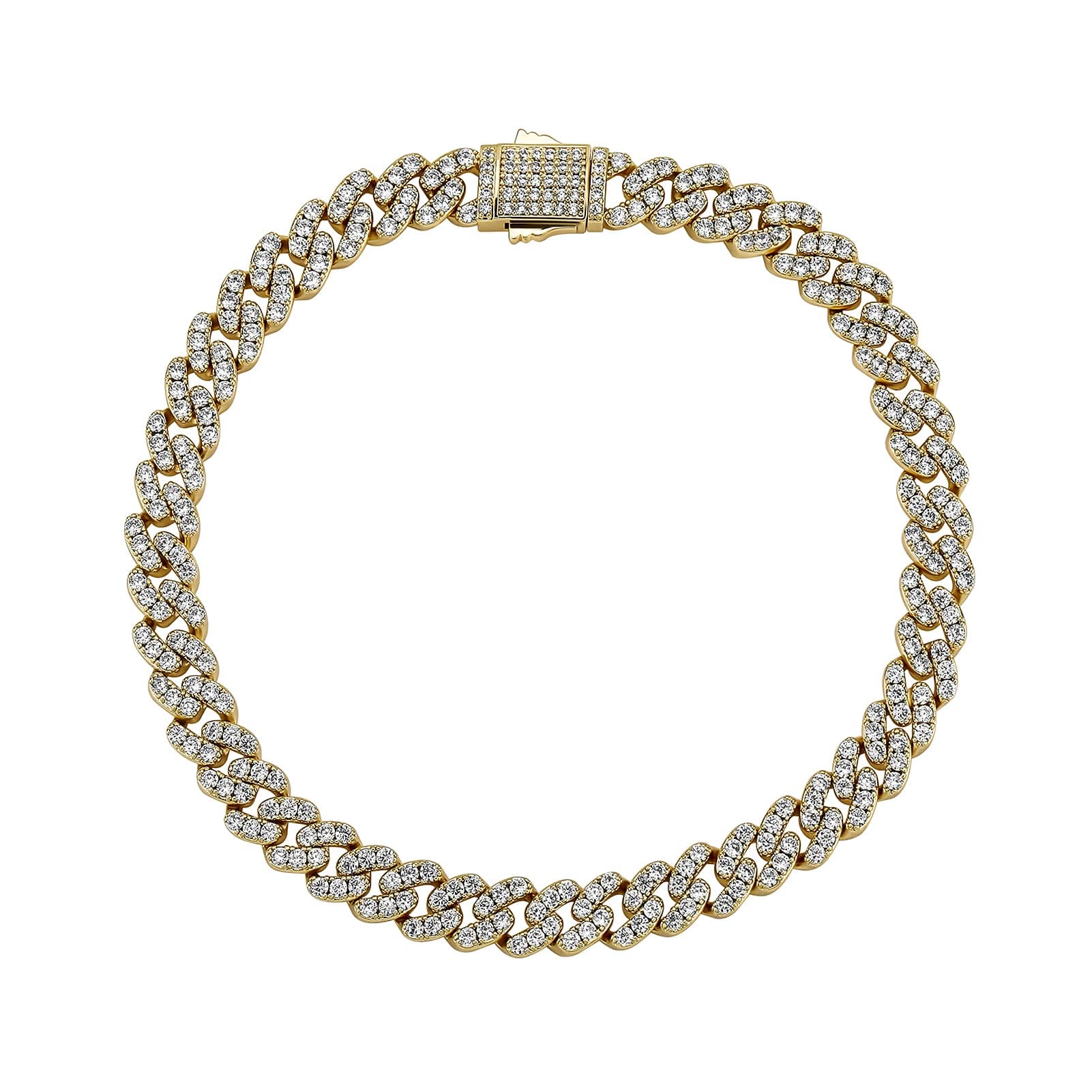 TOPGRILLZ Gold-Plated Cuban Link Anklets for Women Minimalist Foot Jewelry