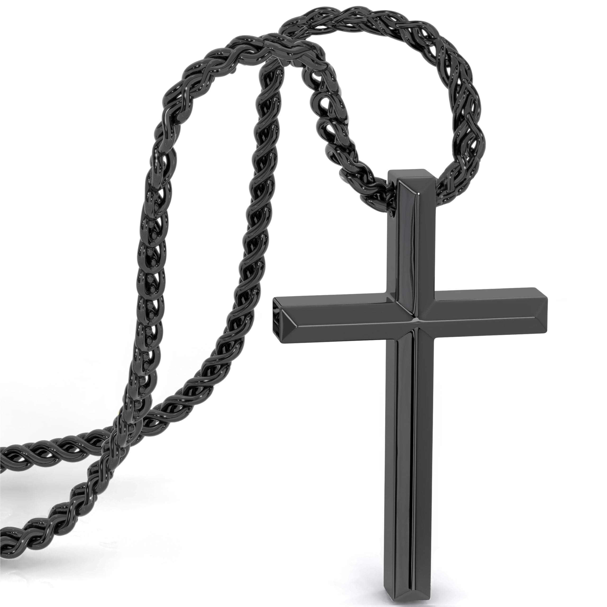 Serasar Premium Men's Stainless Steel Necklace | Waterproof & Secure Clasp | 3 Color Options | Jewelry Box Included