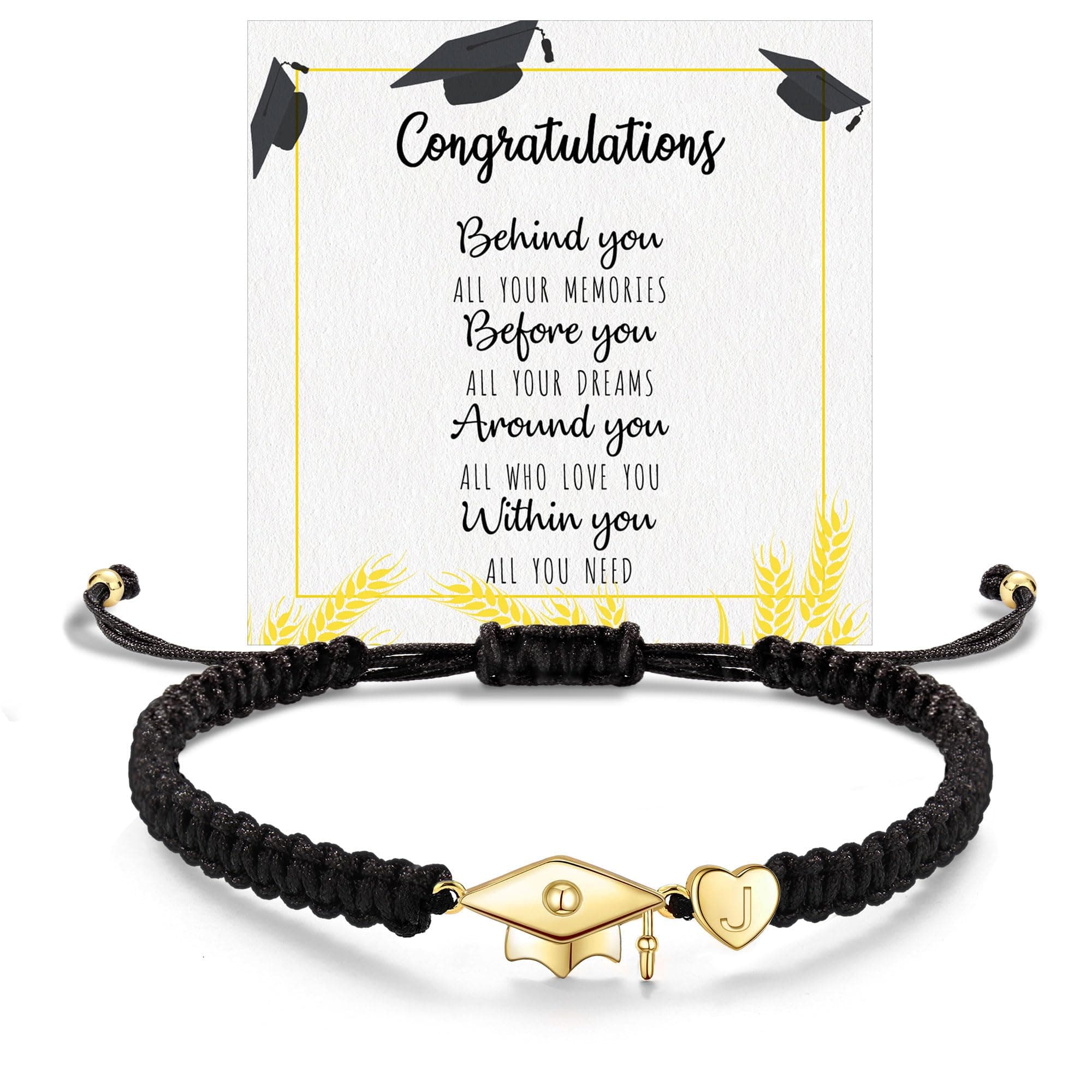 Btysun 2025 Graduation Gifts for Her: Letter A-Z Charm Bracelet