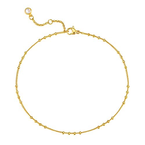 MEVECCO Gold Plated Dainty Anklet for Women Boho Beach Jewelry