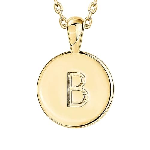PavoI 14K Gold Plated Initial Letter Necklace for Women