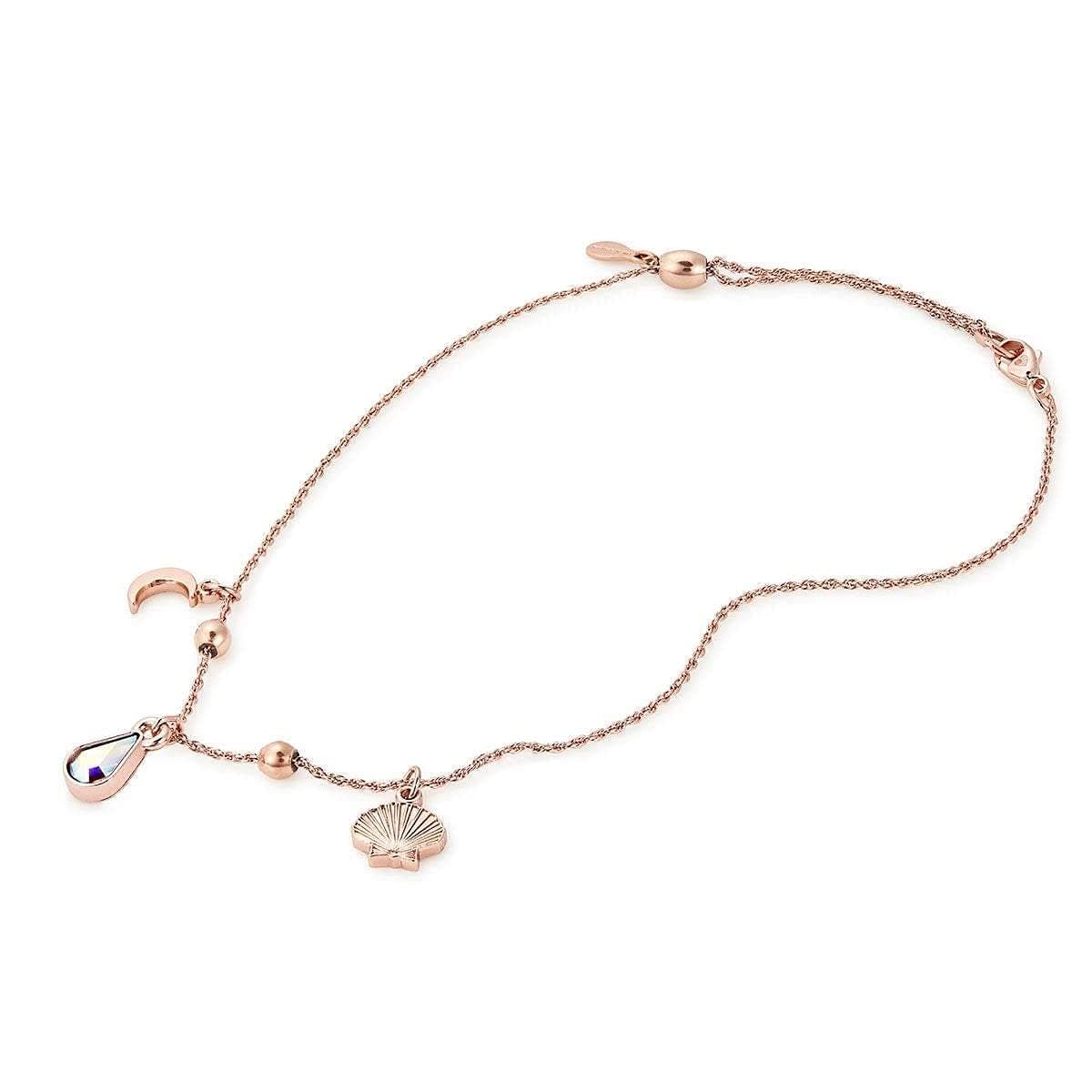 Alex and Ani Women's Adjustable Anklet, Summer Oceanside Beach Charm, Shiny Finish, 11.5 in