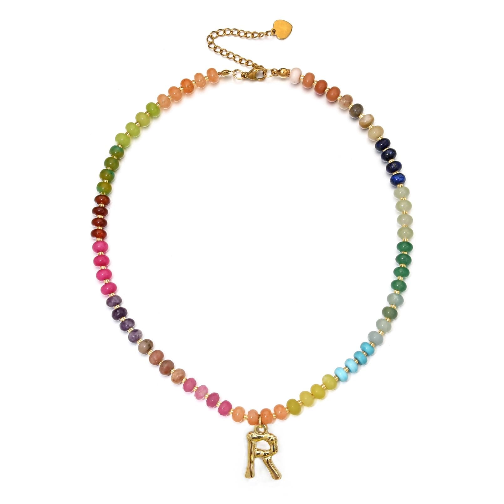 PDOUSELF Boho Personalized Beaded Initial Choker Necklace for Women Summer Beach