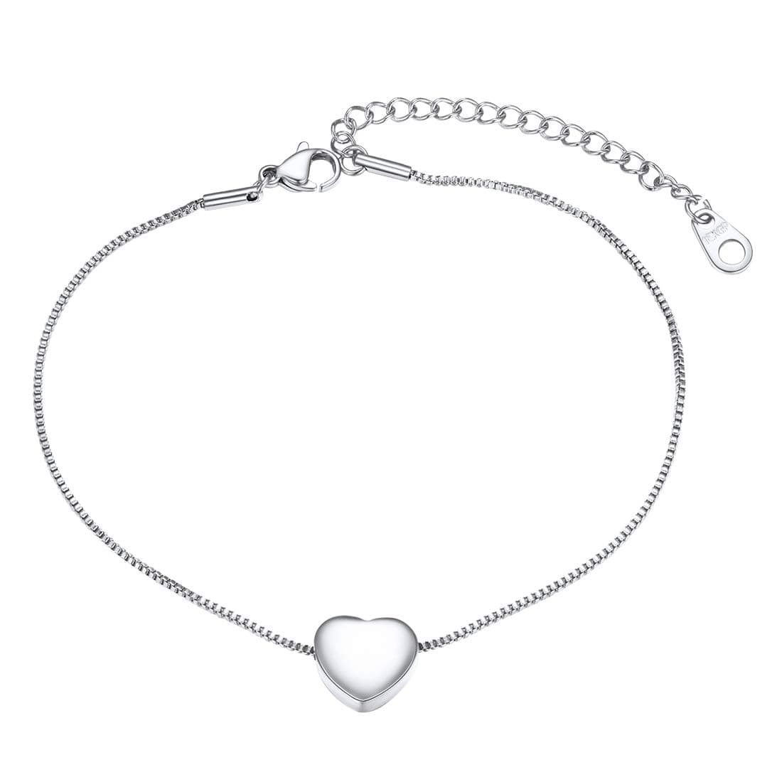 Stainless Steel Heart Anklets for Women Summer Beach Jewelry