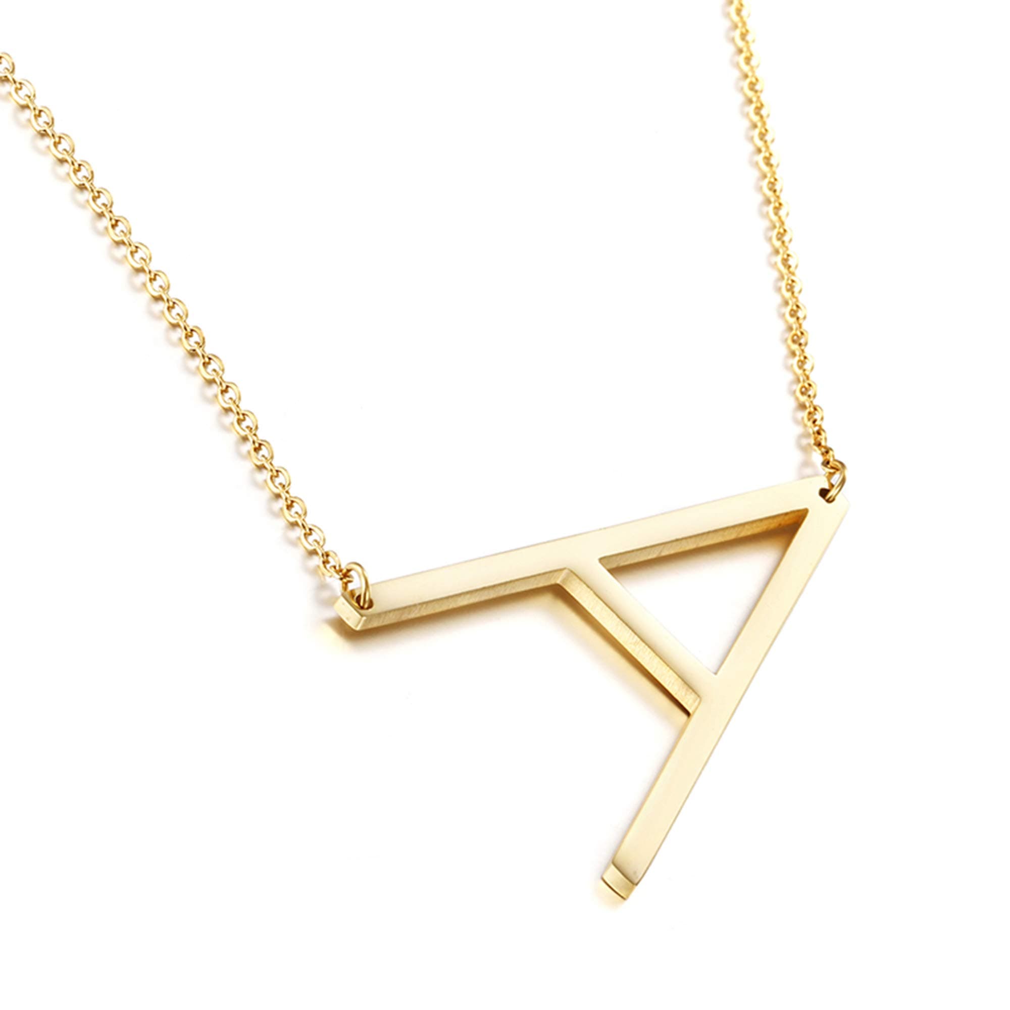 Big Letter Stainless Steel Initial Pendant Jewelry for Women Best Friends Gifts