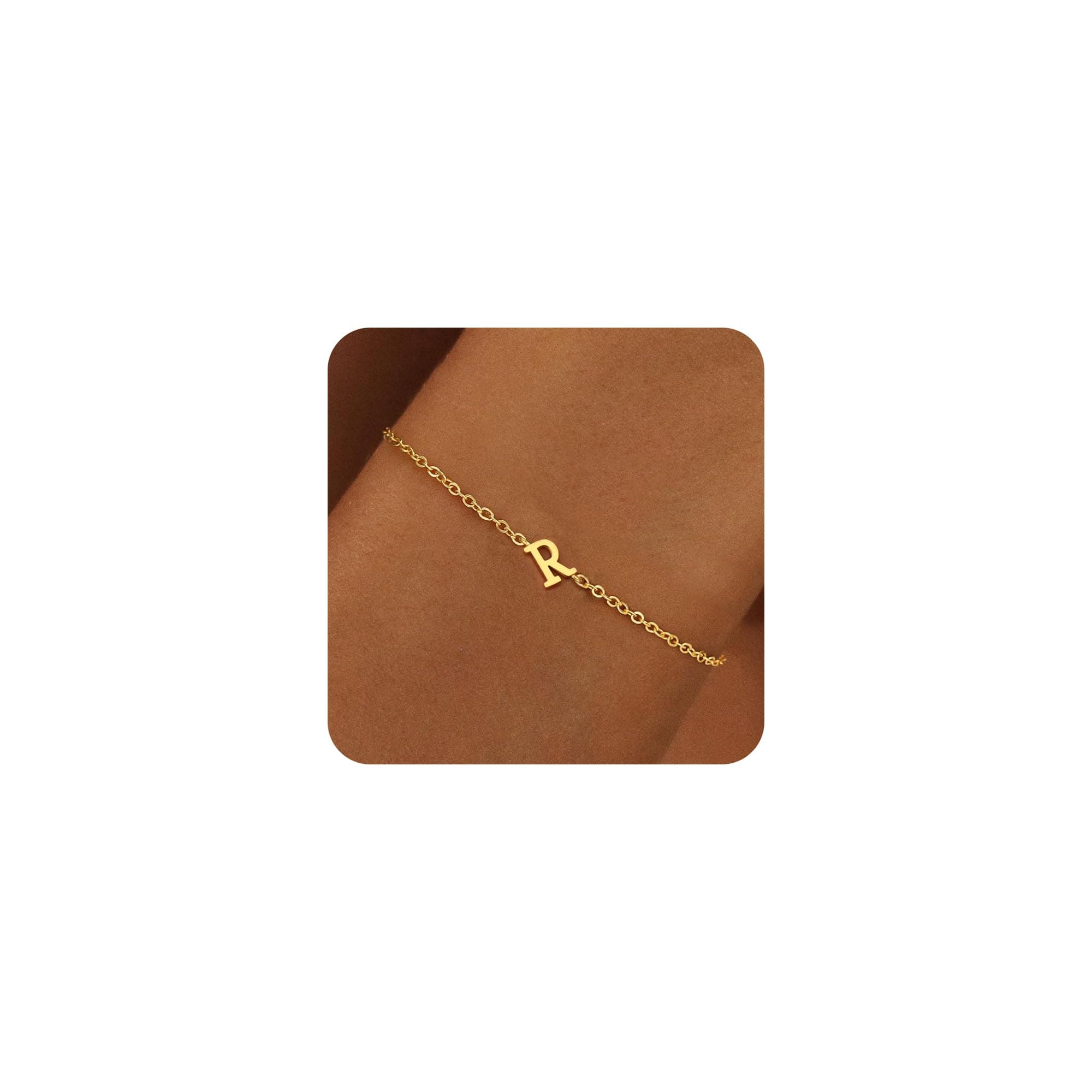 BAYLAY Gold Plated Letter Bracelet for Women