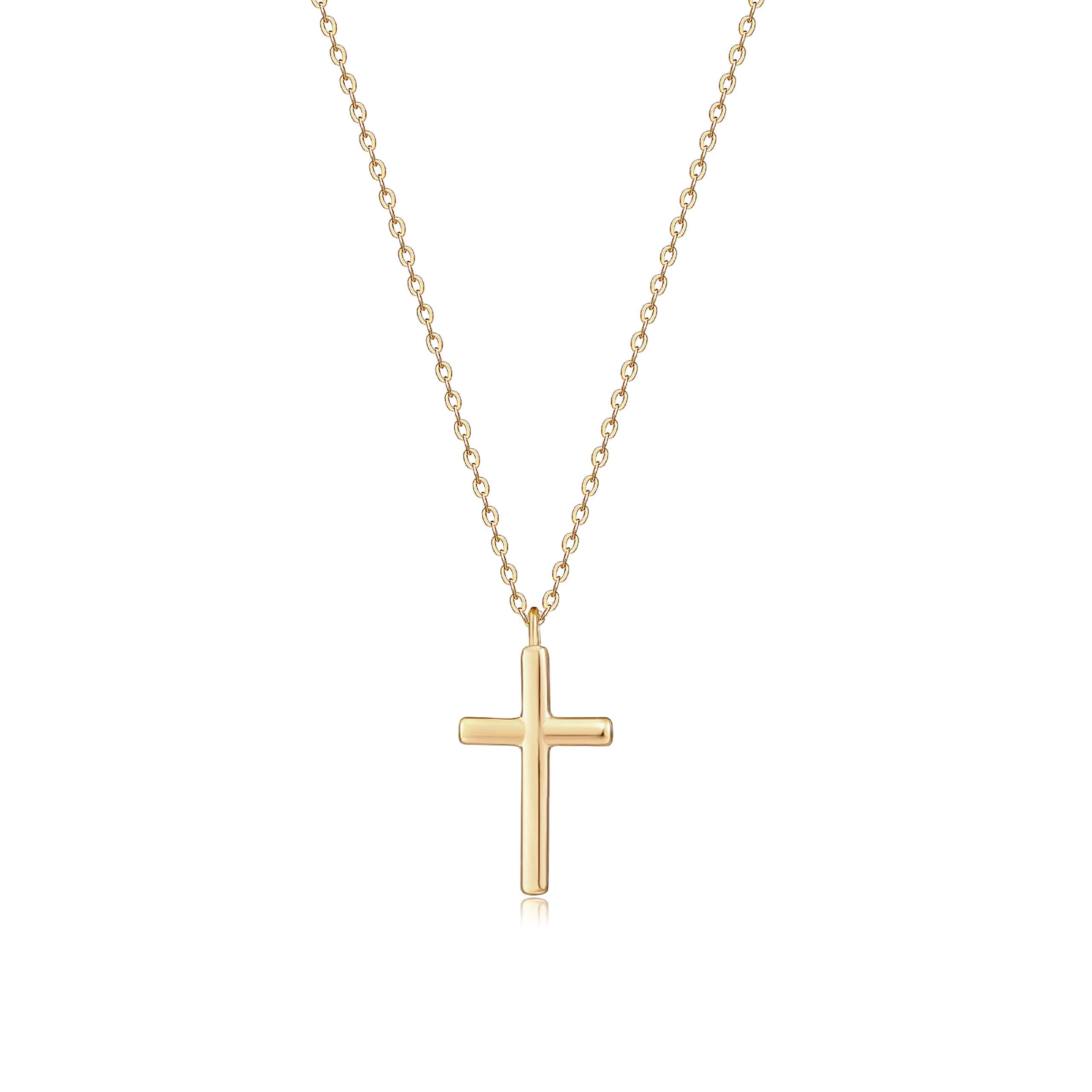 Befettly Tiny 14k Gold Filled Faith Cross Necklace