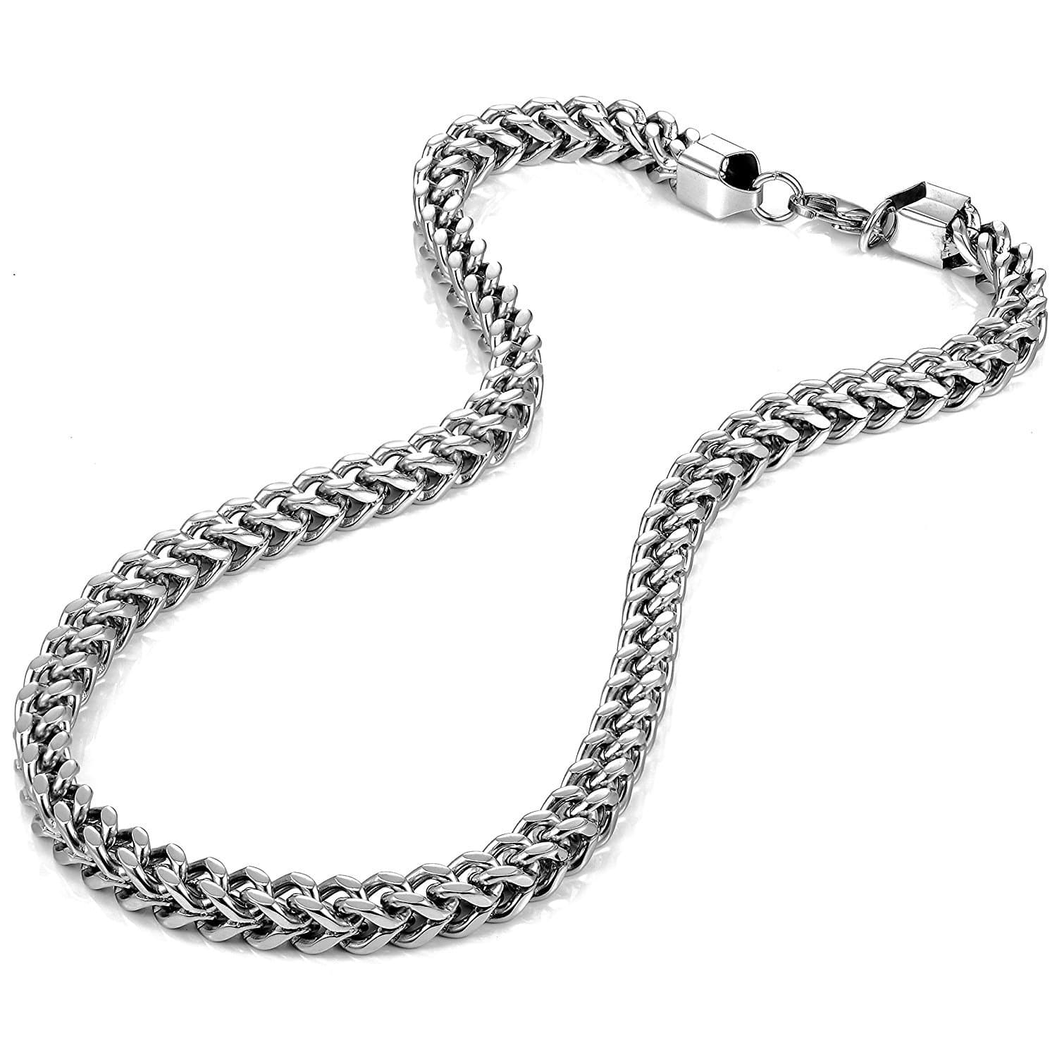 Stunning Thick 8 mm Silver Stainless Steel Men's Necklace Chain